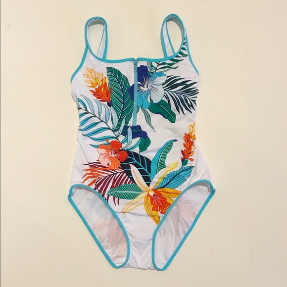 Tommy Bahama’s Zip Front One Piece Swimsuit - Picture 1 of 6